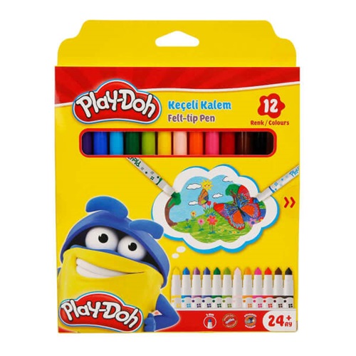 Play-Doh Keçeli Kalem 12 Renk 5mm