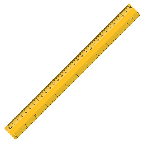 Ark Plastik Cetvel - 601 - Sarı - 30 cm