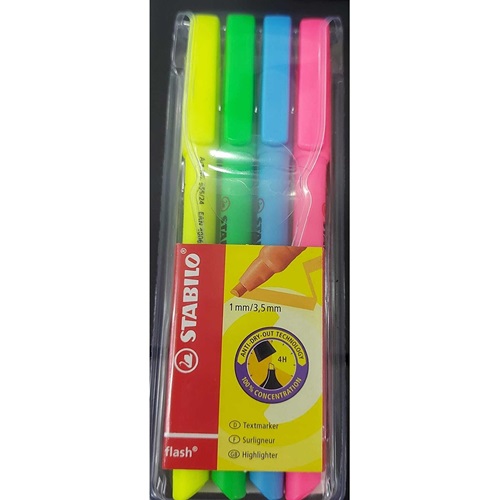 Stabilo Flash Fosforlu Kalem Seti 4 lü
