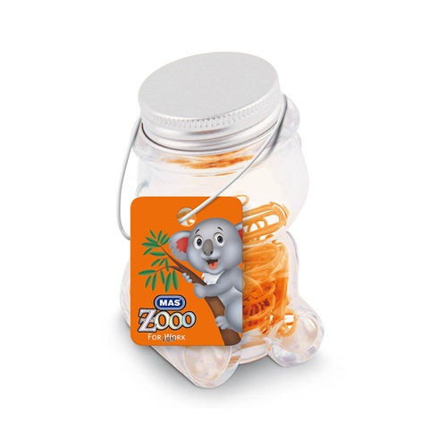 Mas Zoo Cam Kavanozda Plastik Kaplı Ataş (No: 2 Turuncu)