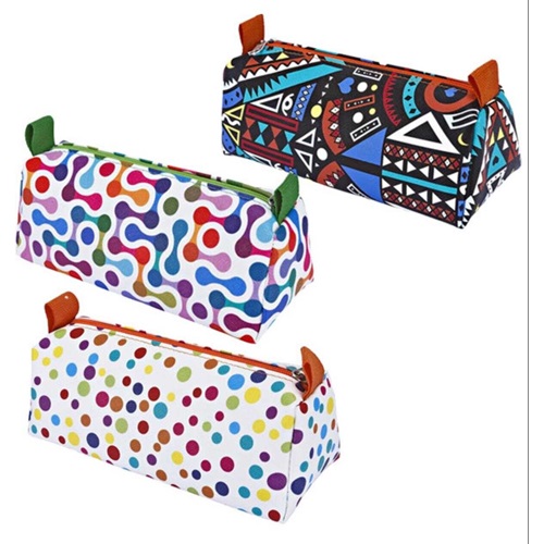 BR-3022 BRONS ÖĞRENCİ KALEMLİĞİ ÜÇGEN DERİ DESENLİ