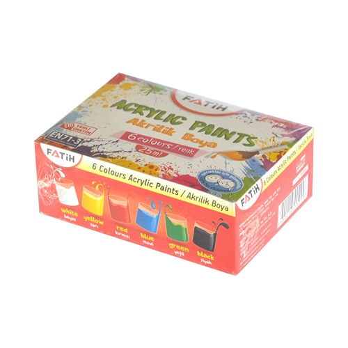 Fatih Akrilik Boya 25 ML 6 Renk