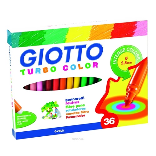 Giotto Turbo Color Keçeli 36 LI KUTU