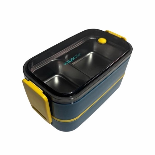 VAGONLİFE 3 BÖLME ÇELİK LUNCHBOX 1400 ML MAVİ