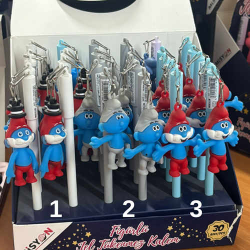 Misyon Figürlü Jel Tükenmez Kalem Şirinler (The Smurfs)Karakterler