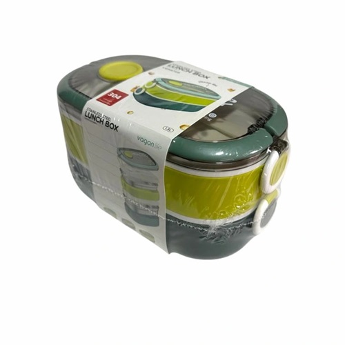 VAGONLİFE Paslanmaz Çelik Lunchbox 900 ml Çift Katlı VGN 6729 Yeşil