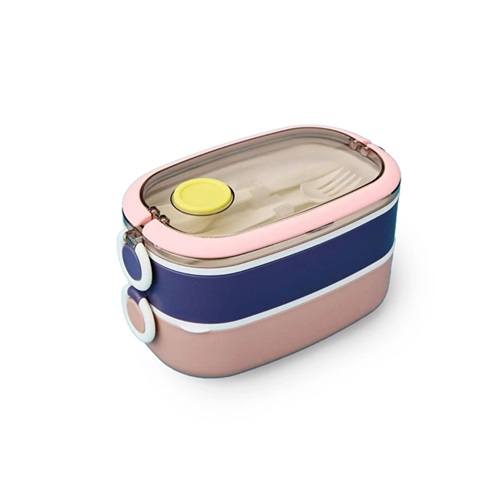 VAGONLİFE Paslanmaz Çelik Lunchbox 900 ml Çift Katlı VGN 6729 Pembe