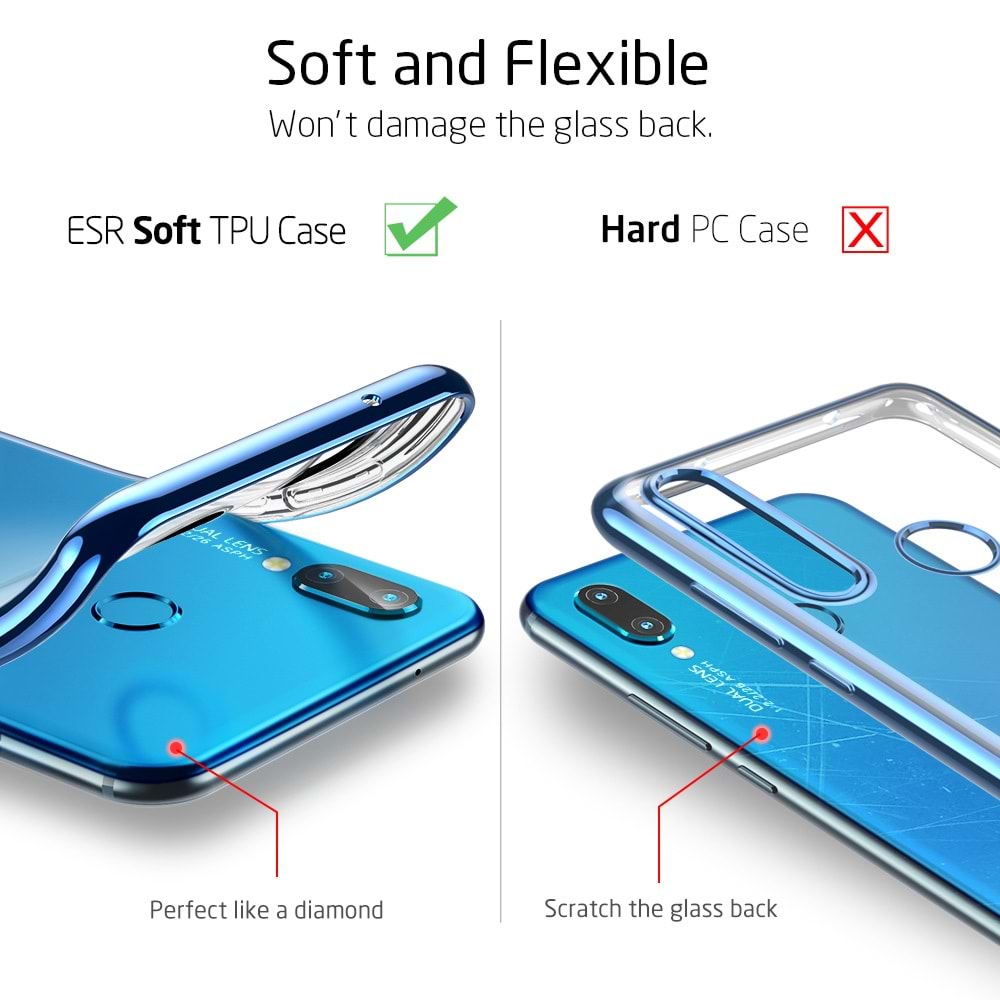 ESR Huawei P20 Lite Kılıf, Essential Twinkler,Blue