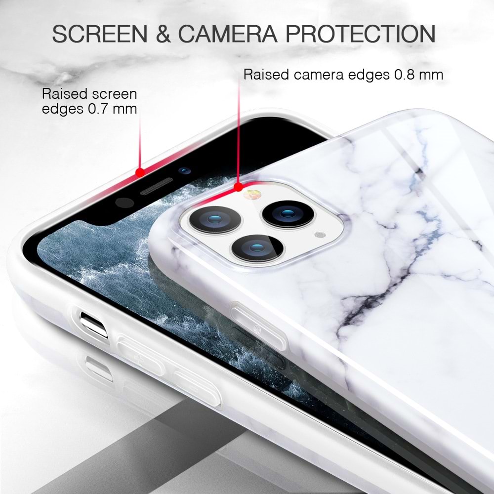 ESR iPhone 11 Pro Kılıf, Marble, Beyaz
