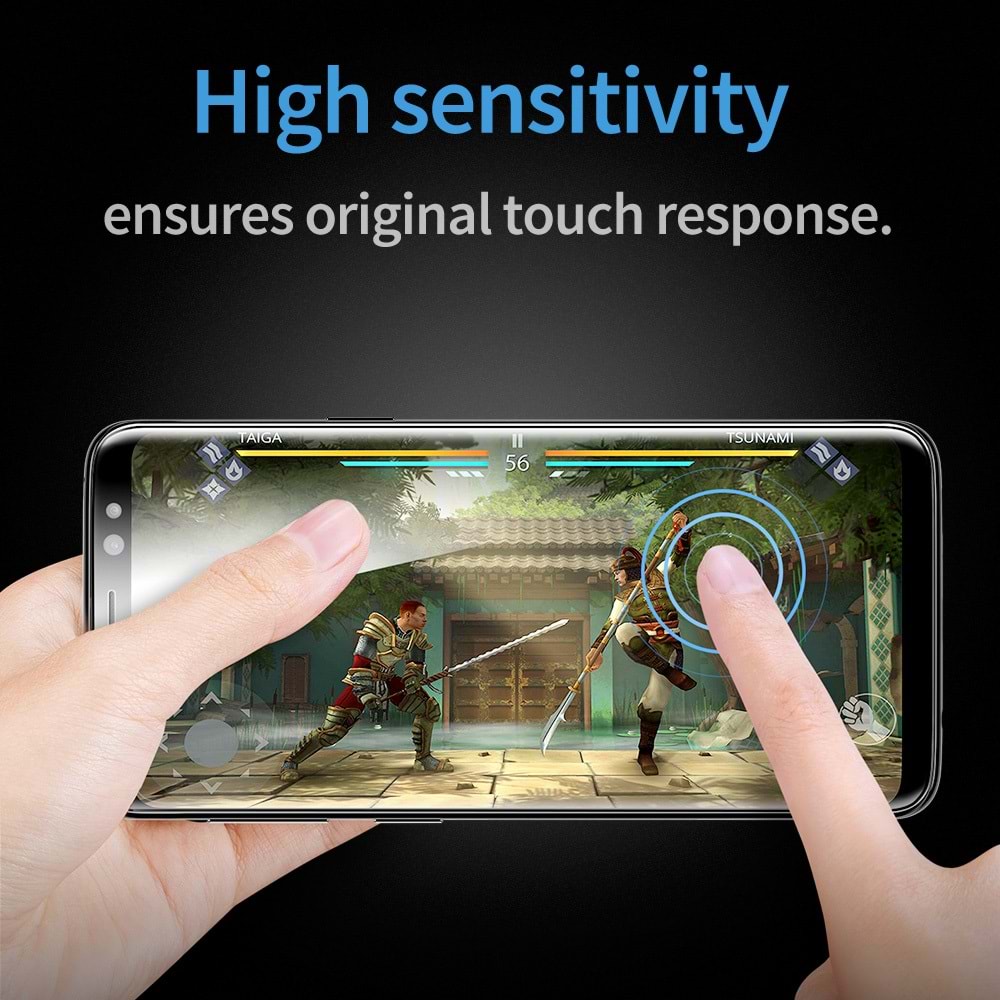 ESR Samsung S9 Cam Ekran koruyucu, Fullcover Black Edge