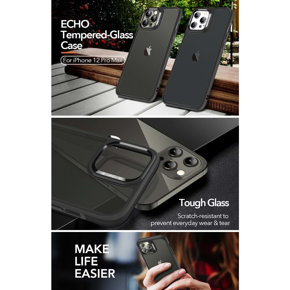 ESR iPhone 12 Pro Max Kılıf,Ice Shield Siyah