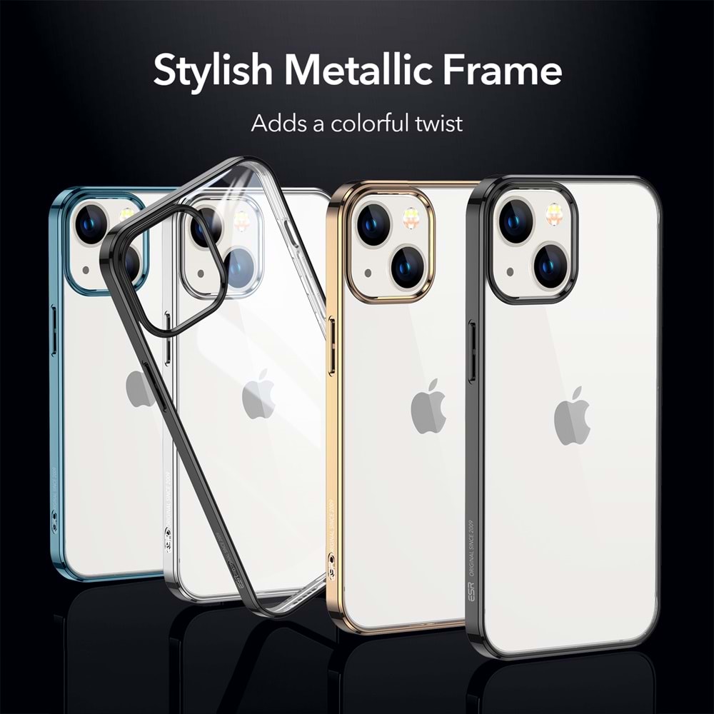 ESR iPhone 13 Kılıf,Classic Hybrid Metalik Siyah