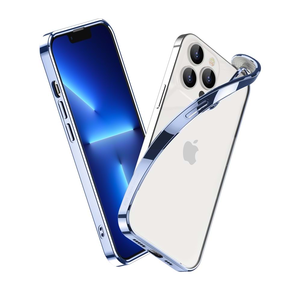 ESR iPhone 13 Pro Max Kılıf,Classic Hybrid Metalik Mavi