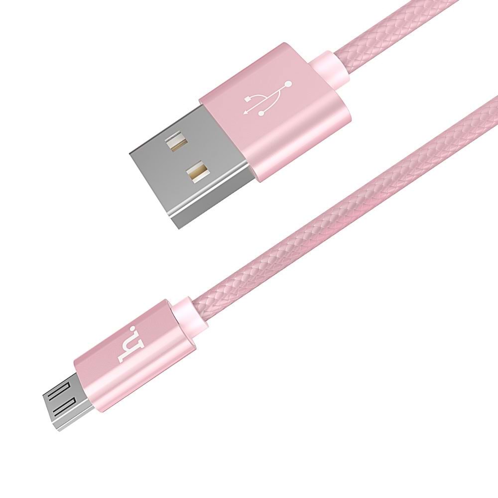 Hoco X2 Micro USB Veri Aktarım ve Hızlı Şarj Kablosu 1M Rose Gold
