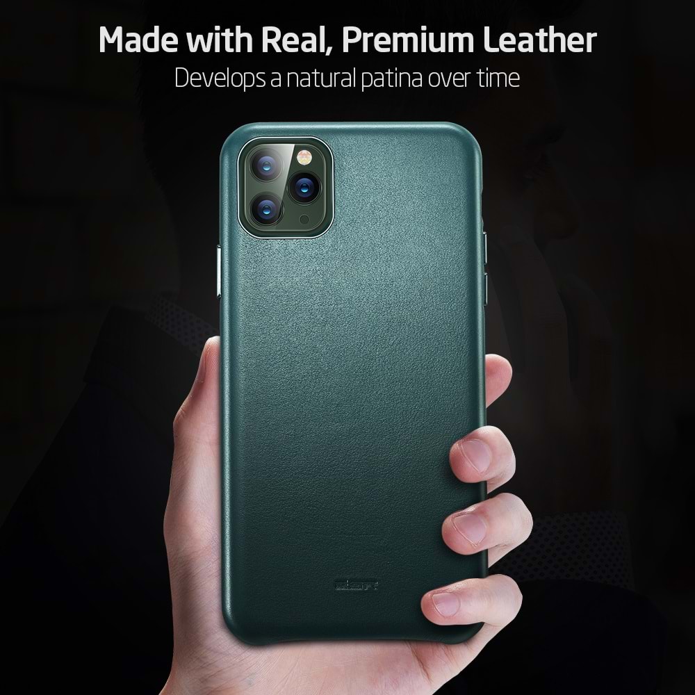 ESR iPhone 11 Pro Max Kılıf Metro Leather,Pine Green