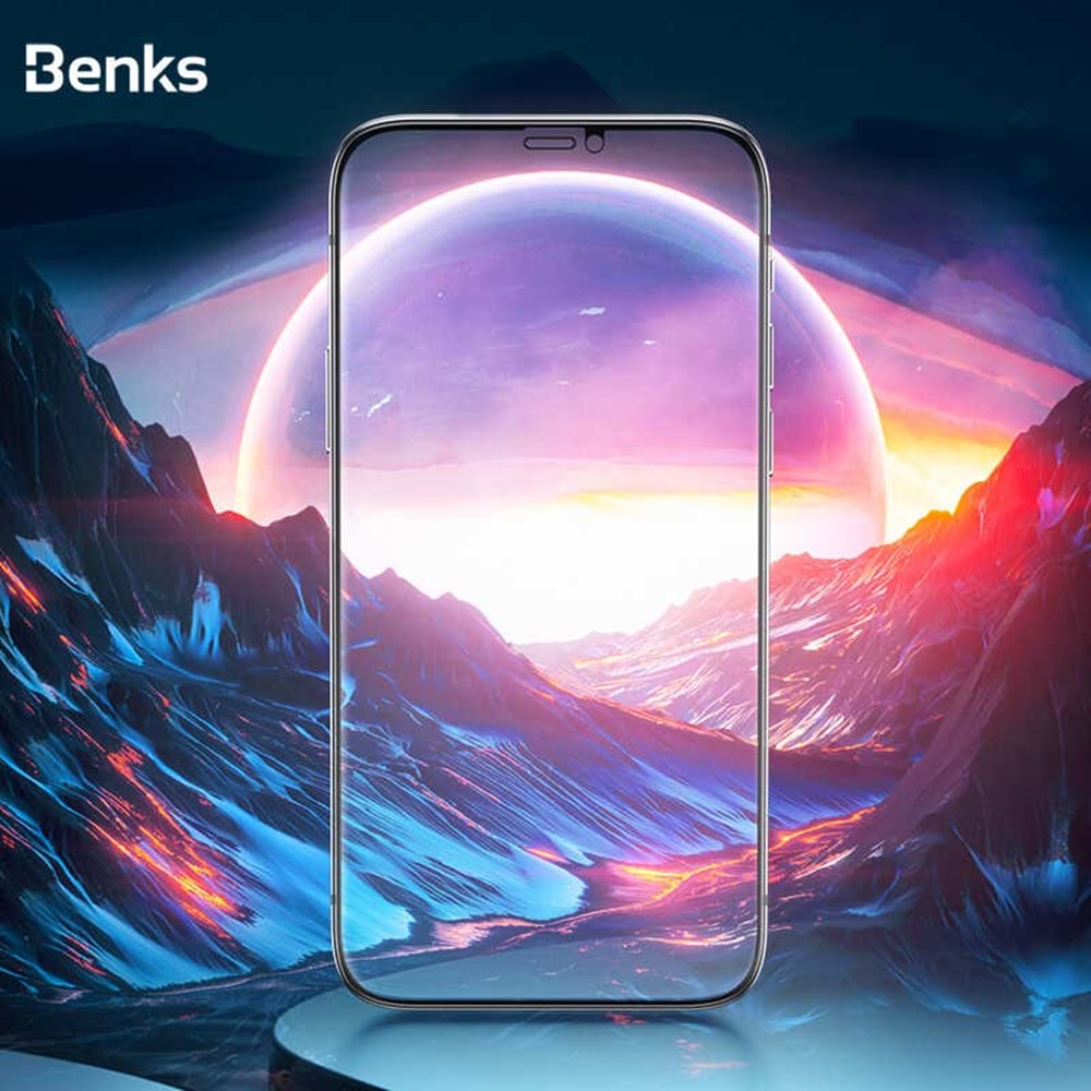Benks Vpro Anti Privacy Full Curved Glass Screen Protector for New iP5.4 Black