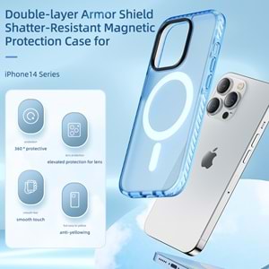 iPhone 14 Pro Kılıf,Rock Shield Serisi Blue