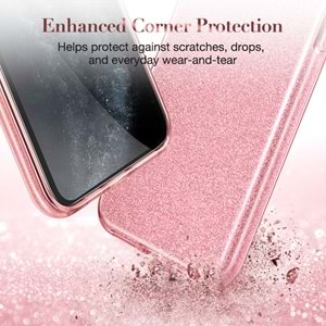 ESR iPhone 11 Pro Kılıf, Makeup Glitter,Rose Gold