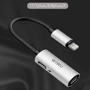 Wiwu LT02 Plus Lightning Audio Adapter Grey