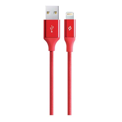 2DK16K ttec AlumiCable iPh. Şarj Kablosu Kırmızı