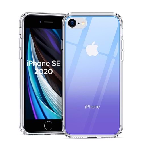 ESR iPhone SE 2020 Kılıf,Ice Shield Mavi+Mor