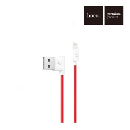 Hoco 120 cm Apple Lightning (8pin) Şarj ve Data Kablosu Kırmızı