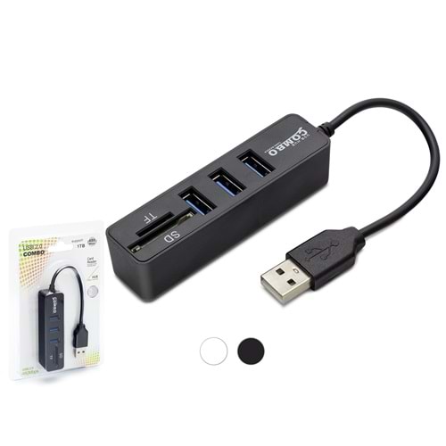 HADRON HDX7009(159) HUB USB 2.0 3 PORT +TF & SD CARD READER 1TB UYUMLU