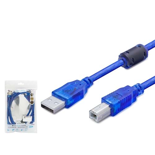 HADRON HDX7502(4080) KABLO PRINTER TO USB 3MT USB 2.0 TRANSPARENT