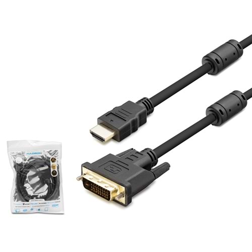 HADRON HDX7752(4115) KABLO DVI TO HDMI 1.8MT PVC