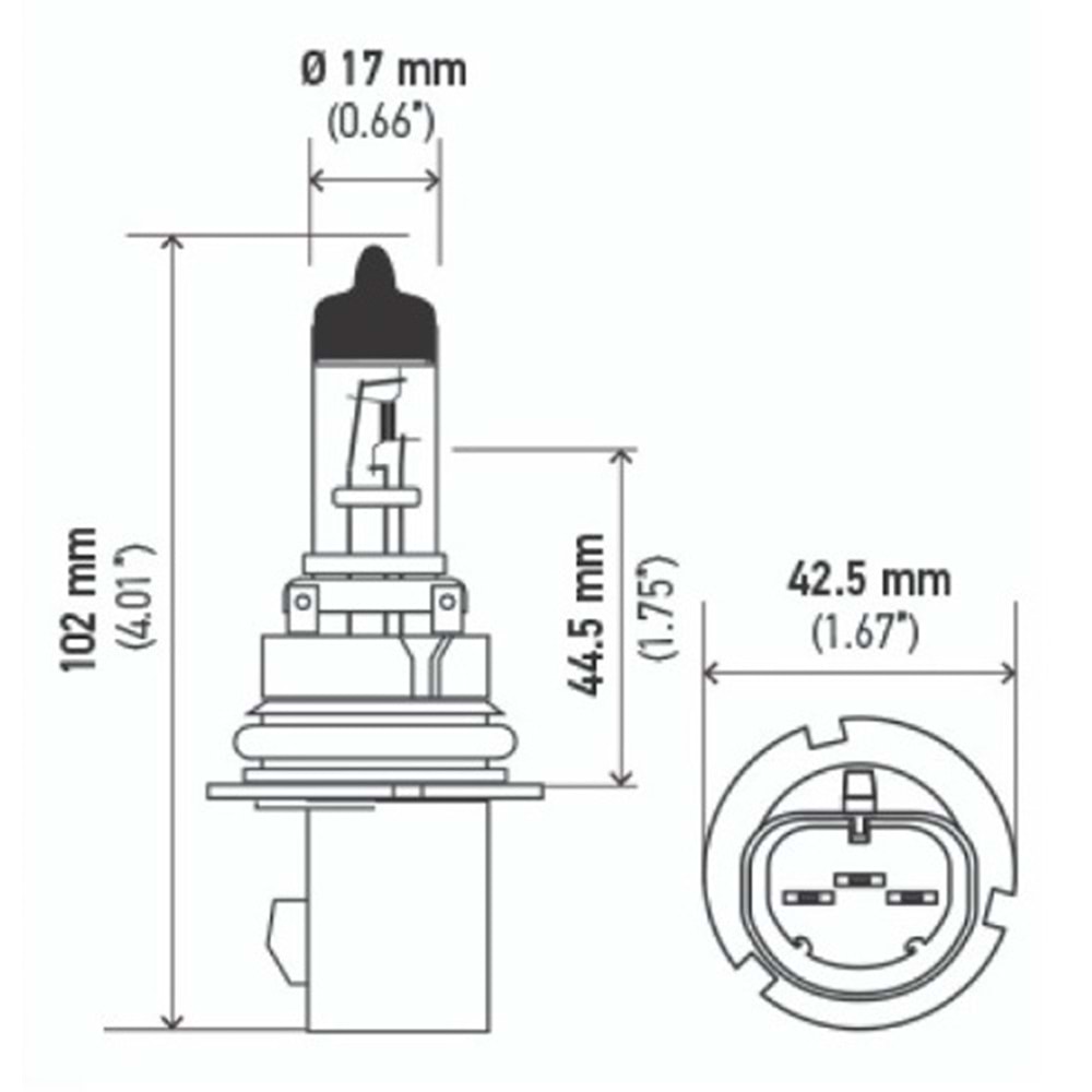 ( 12V ) 9007 ( HB5 ) 65 W ( PLASTİK SOK.)