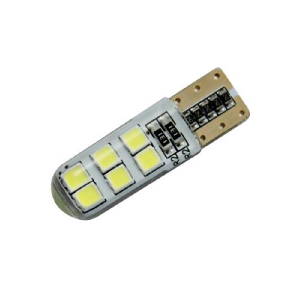 ( 12V ) 5W - T10 - BÜYÜK DİPSİZ ( 12 LEDLİ ) ( BEYAZ ) ( TK )