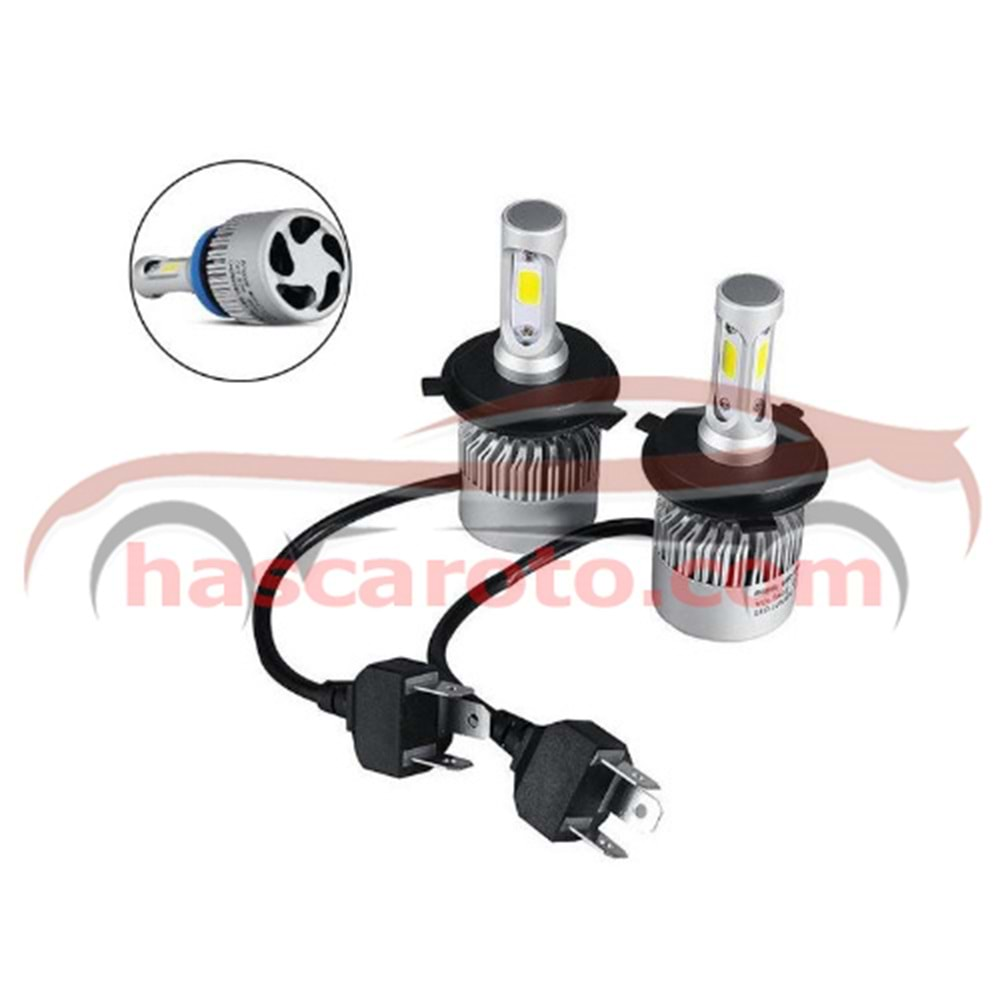 ( LED XENON SET ) H4 ( 6000 CAL. ) ( 12-24 Volt )