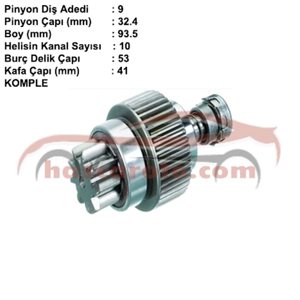 ( 9 DİŞ ) XINCHAI FORKLİFT / HYSTER / TCM ( 3 RULMANLI )