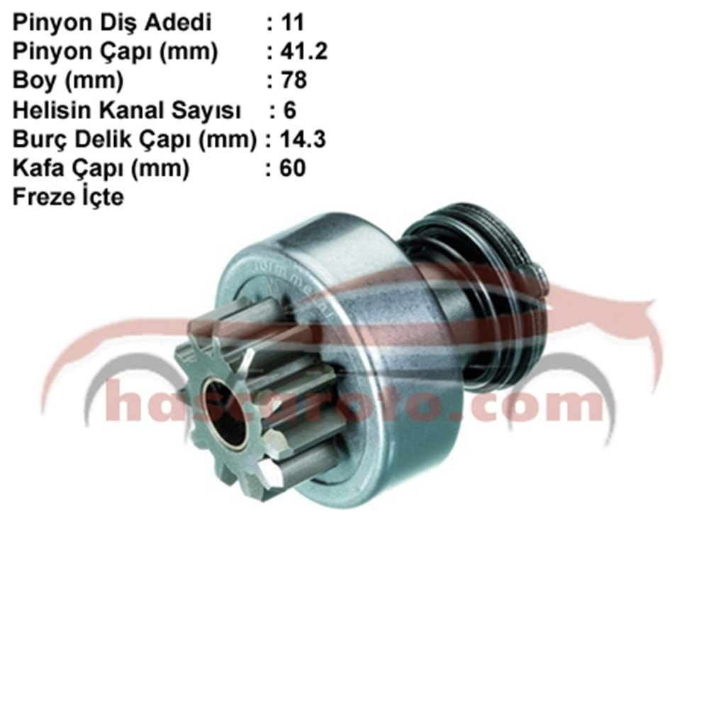 ( 11 DİŞ ) ŞTEYR ( İÇTEN FREZE )
