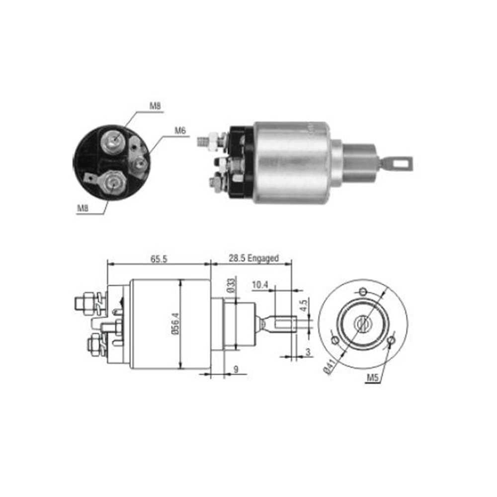 ( 12V ) VW / MERC. / OPEL / BMW / FORD ( 6mm CİV. ) ( Sol )