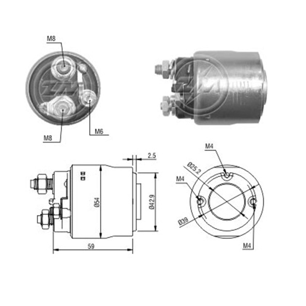 ( 12V ) RENAULT / NISSAN / OPEL ( 6 mm CİV. )