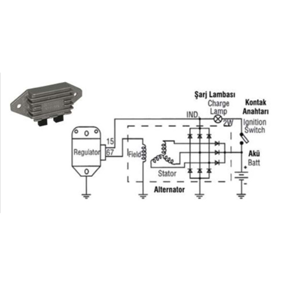 ( 12V ) ELEKTRONİK - ( YENİ MODEL ) FORD / MAGİRUS / ASKAM ORJ.