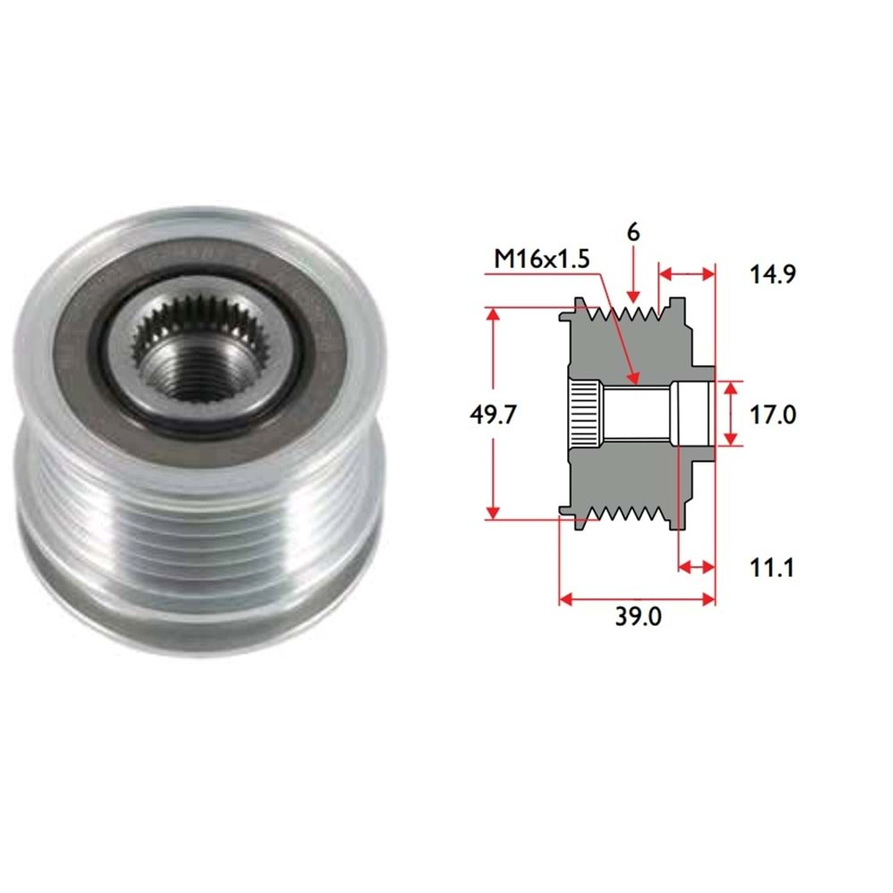 ( 6K ) MERCEDES C SERİSİ / SPRİNTER / VİTO ( 16x1,5 )