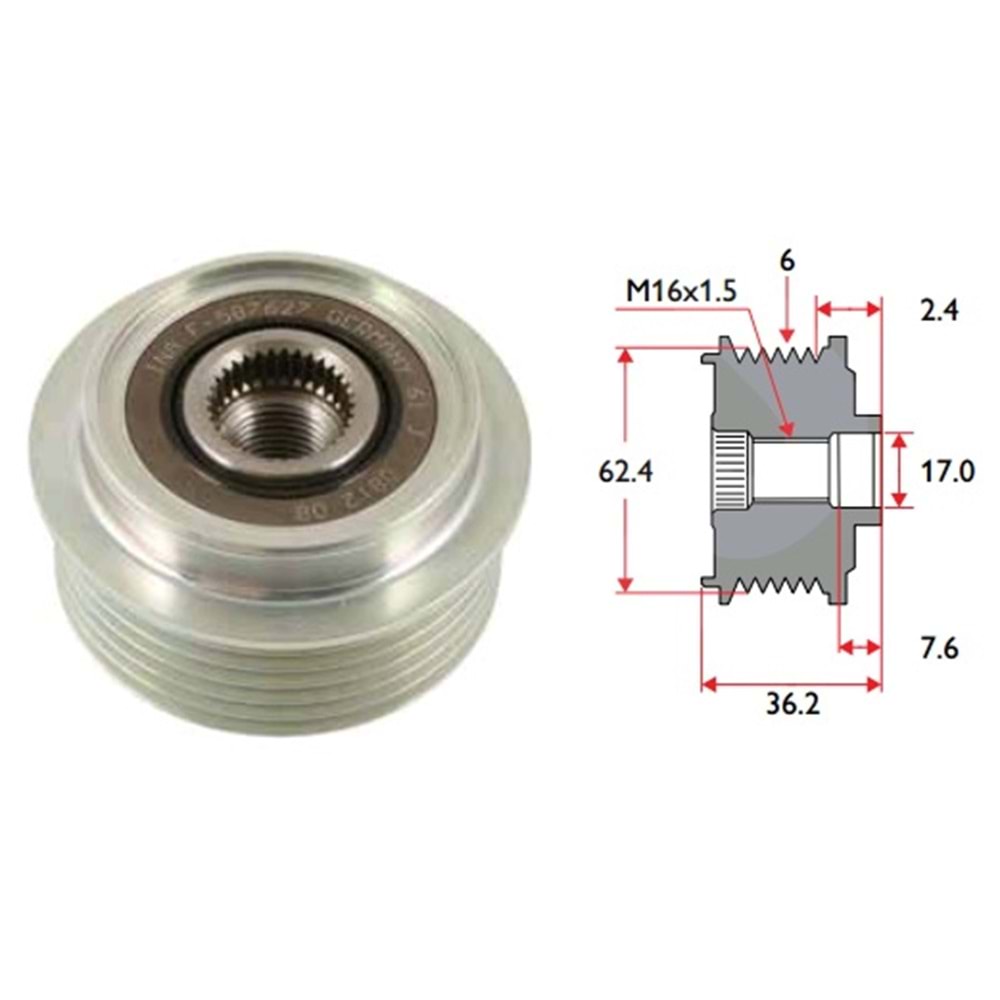 ( 6K ) TOYOTA YARİS ( 16 x 1,5 )
