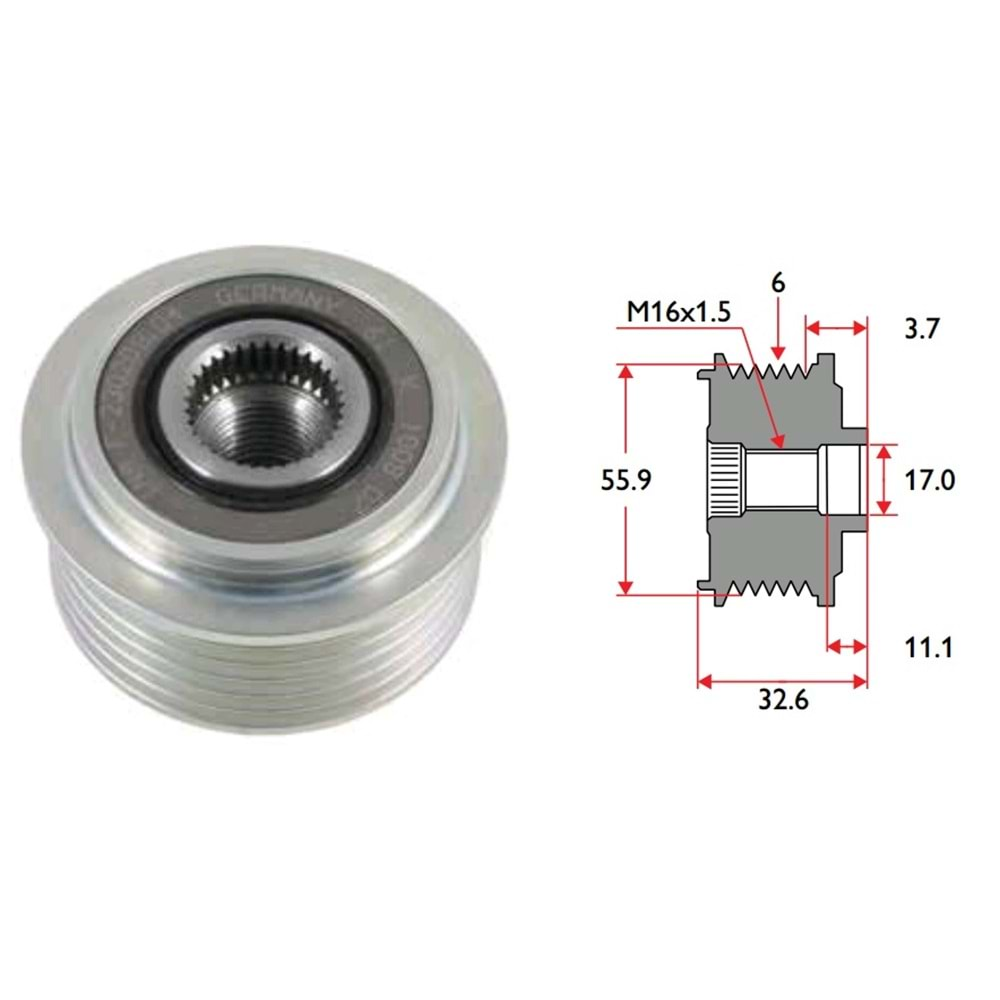 ( 6K ) AUDI A4 1,9TDİ / VWAGEN PASSAT 1,9TDI 1997 -2000 ( 16 x 1,5 )