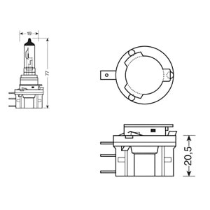 ( 12V ) H15 15/55 W GÜNDÜZ SÜRÜŞ + UZUN FAR AMPULU
