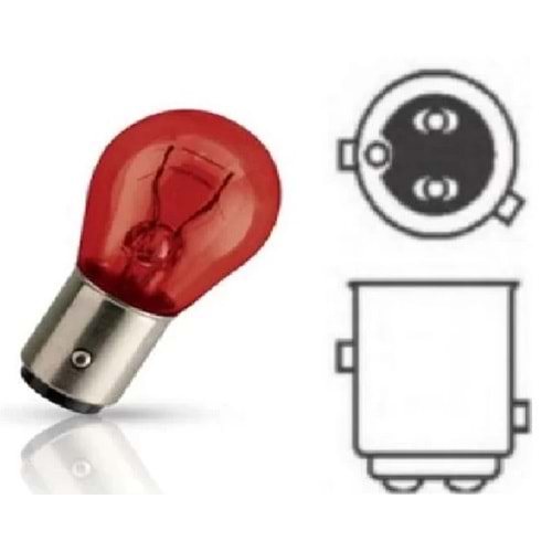 ( 12V ) 1016 21/5W ( ŞAŞ YAN YAKIN TIRNAK ) ( KIRMIZI ) FORD FOCU