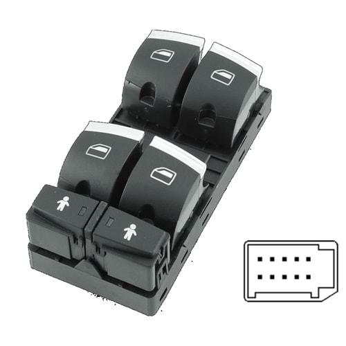 AUDI A3, A6, Q7 ( 08-12 ) ( 10 PİN ) ( KROM )