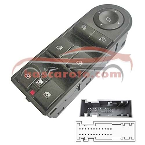 OPEL ASTRA H / ZAFİRA B ( AYNA AYAR ) ( 18 PİN )