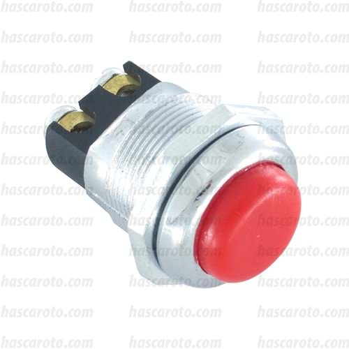 ( METAL ) ( 22 mm / KLM. ) ( KIRMIZI ) KORNA DÜĞMESİ