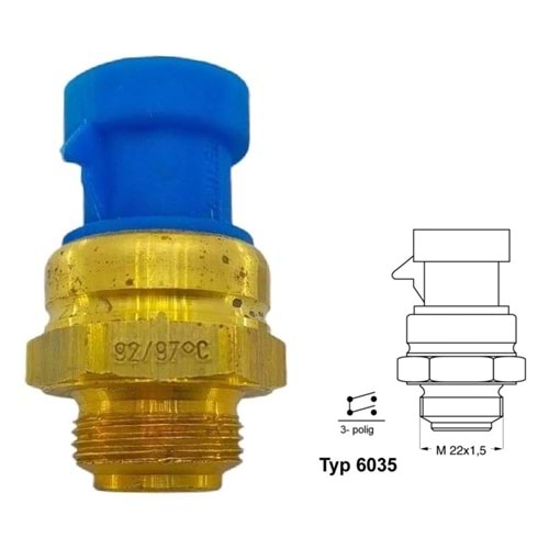 ALFA ROMEO, AUTOBIANCHI, FIAT, PEUGEOT / WAHLER 6035 92D FAN MÜŞÜRÜ