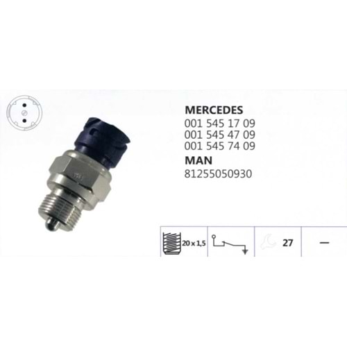 MERCEDES ATEGO ( 001 545 7409 ) ( 20x1,5 ) ( KAPALI DEVRE ) ( GERİ