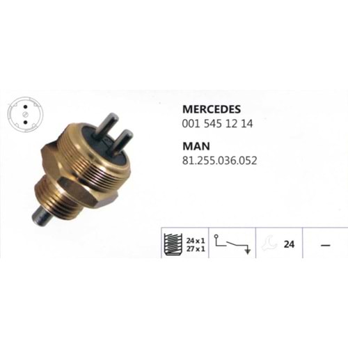 MERCEDES ( 27x1 - 18x1,5 ) ( AÇIK DEVRE ) ( GERİ VİTES MÜŞÜRÜ )