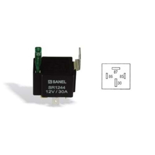 ( 12 Volt / 30 Ah. ) ( 4 FİŞLİ ) ( SİGORTALI RÖLE )