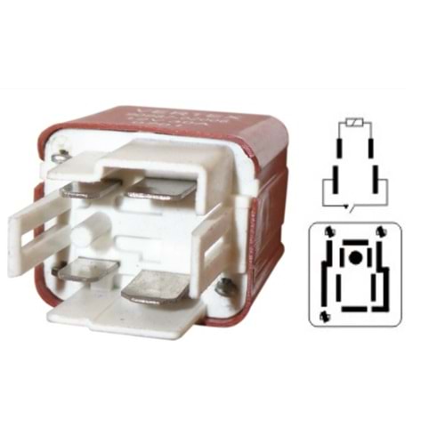 ( 12 Volt / 4 UÇLU ) MITSUBISHI / TOYOTA ( SOKETLİ ) ( FAN RÖLESİ )